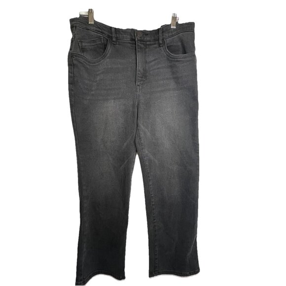 Democracy Ab Solution Black Denim Jeans Size 12 High Rise Stretch Boot Cut NWOT - Picture 1 of 11